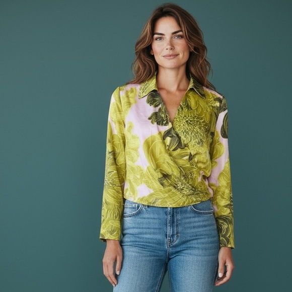 Madison de’Amelie ladies long sleeve dressy blouse, NWT size medium - Picture 2 of 12